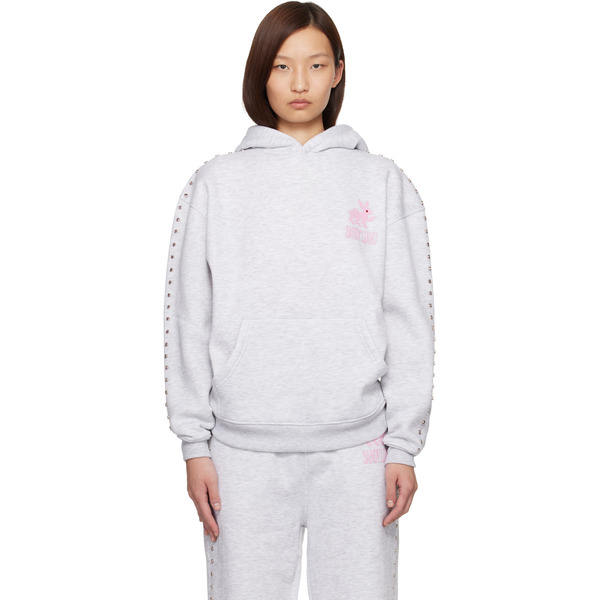  Sandy Liang Gray Mung Bean Hoodie 