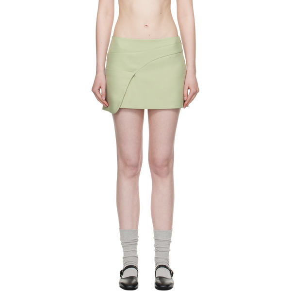  Sandy Liang Green Sabine Miniskirt 