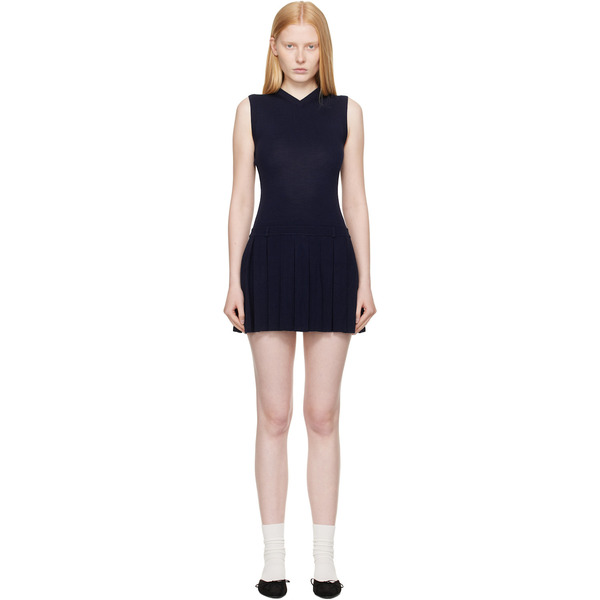 Sandy Liang Navy Millie Minidress 