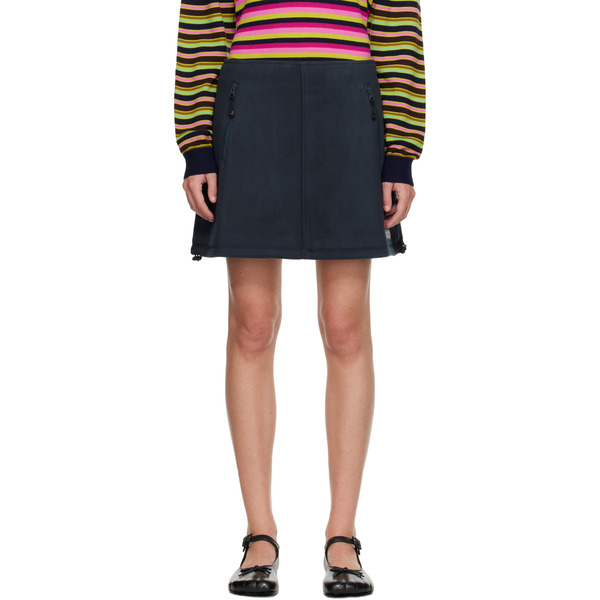  Sandy Liang Navy Polar Miniskirt 
