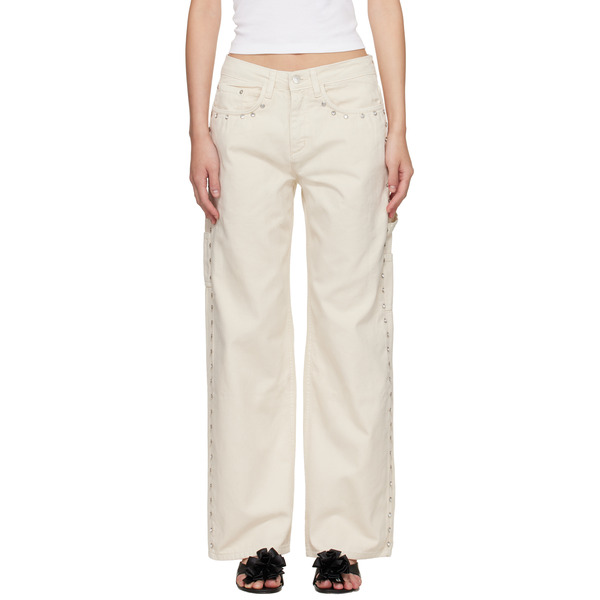  Sandy Liang Off-white Dixie Cargo Pants 