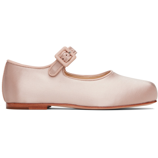  Sandy Liang Pink Mary Jane Pointe Ballerina Flats 