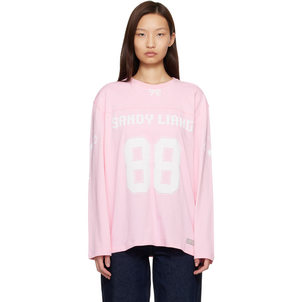  Sandy Liang Pink Princeton Long Sleeve T-shirt 