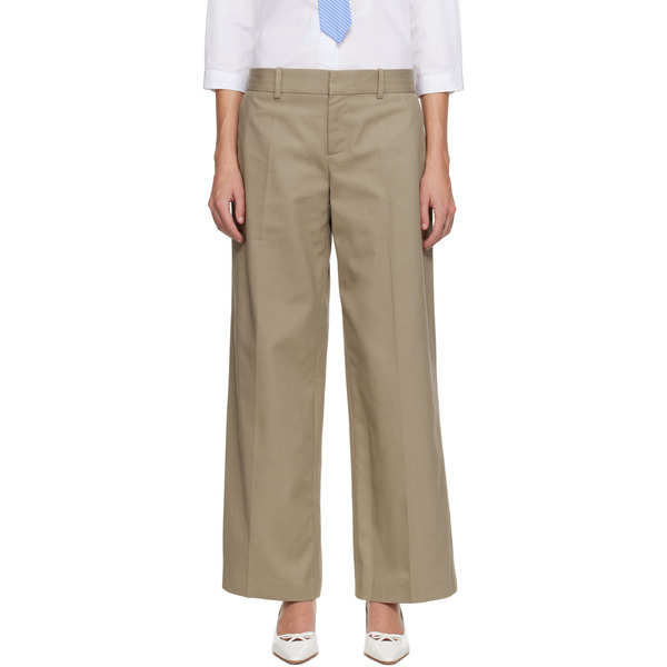  Sandy Liang Taupe Grandpa Trousers 