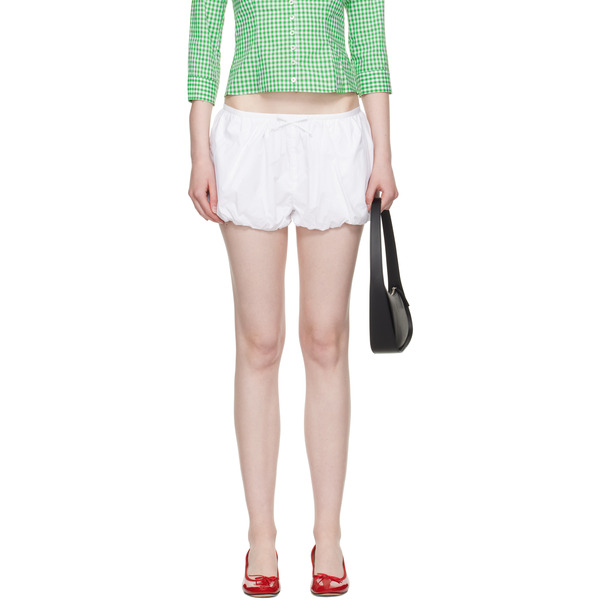  Sandy Liang White Kayo Shorts 