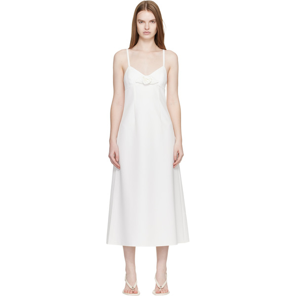  Sandy Liang White Pilton Midi Dress 