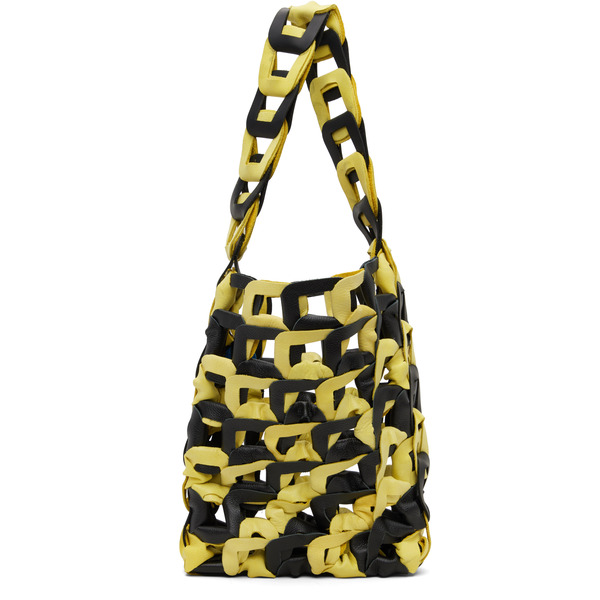  Sc103 Black & Yellow Links Medium Tote 