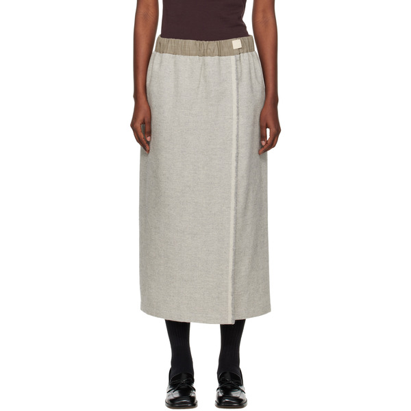  Sc103 Gray Lucid Midi Skirt 