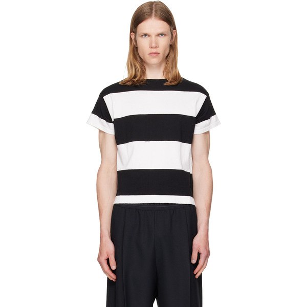  Second/layer Black & White Ultimo Knit T-shirt 