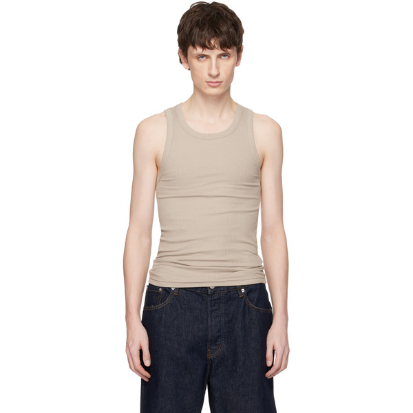  Seventh Taupe Base Rib Tank Top 