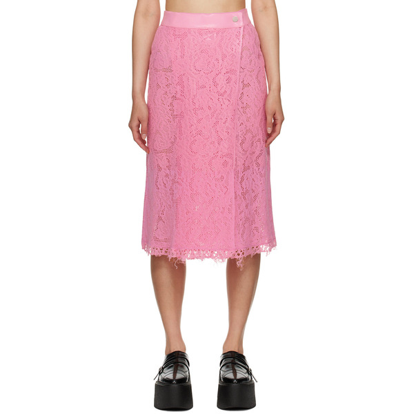  Shang Xia Ssense Exclusive Pink Midi Skirt 