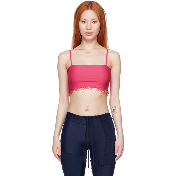  Sherris Pink Nylon Tank Top 