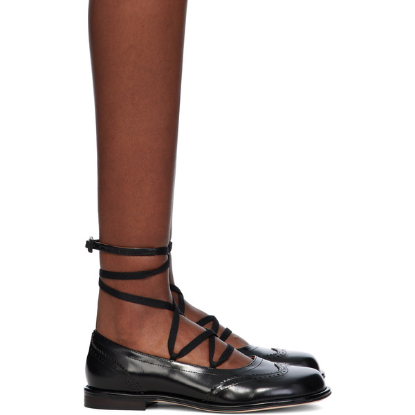  Shushu/tong Black Lace-up Flat Brogues 