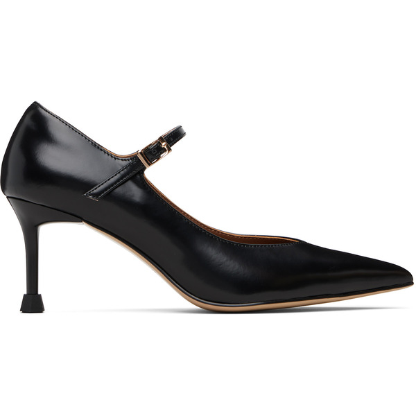  Shushu/tong Black Pointed-toe Mary Jane Heels 