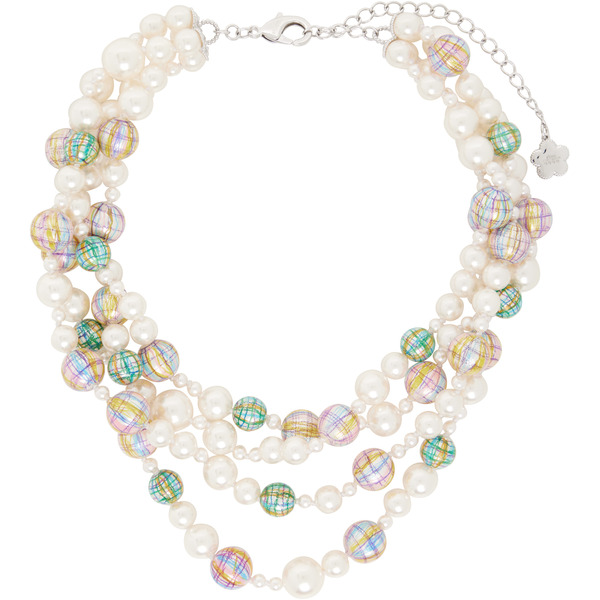  Shushu/tong Painted Faux-pearl Layered Necklace 
