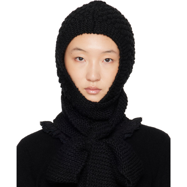  Shushu/tong Ssense Exclusive Black Bowknot Knit Hood 