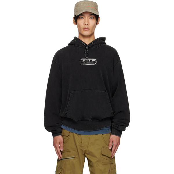  Silas Black 'big Silas' Drawstring Sweat Hoodie 