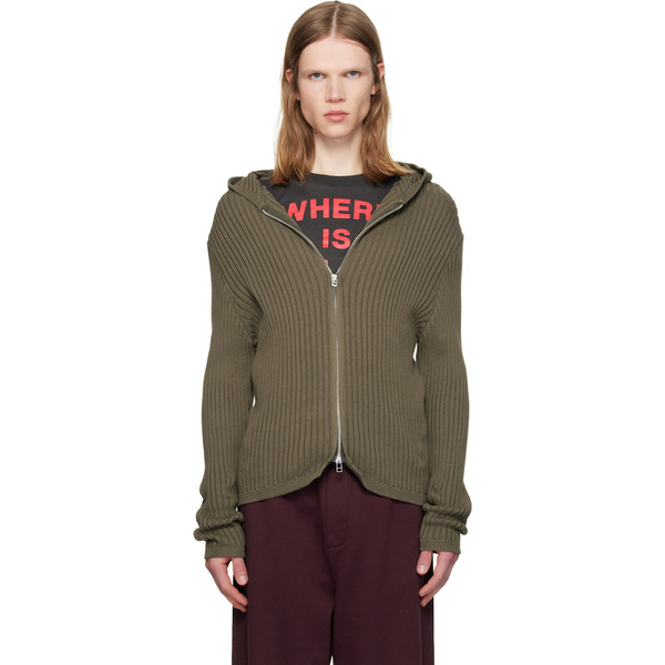  Silas Khaki Knit Hoodie 