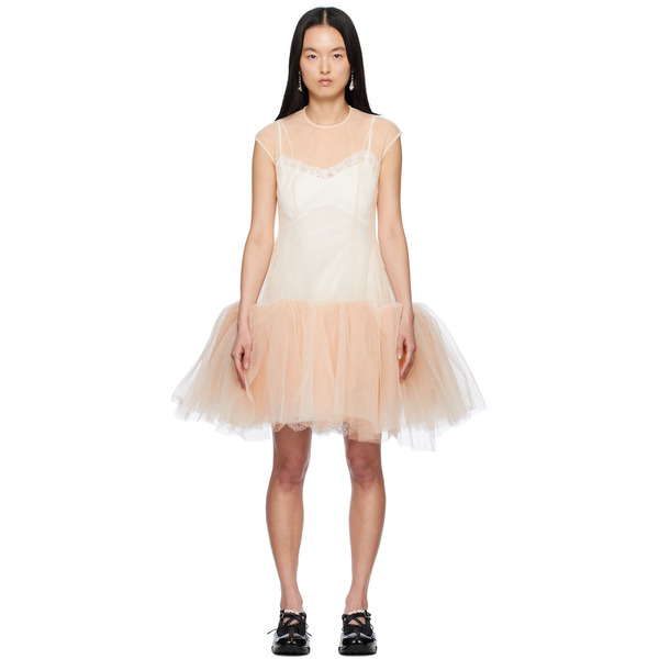  Simone Rocha Beige Sleeveless Ballet Tutu Minidress 