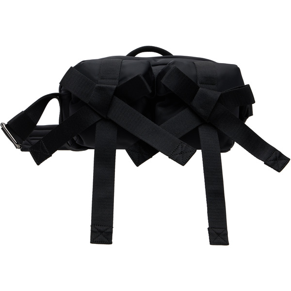  Simone Rocha Black Beaded Classic Bow Crossbody Bag 