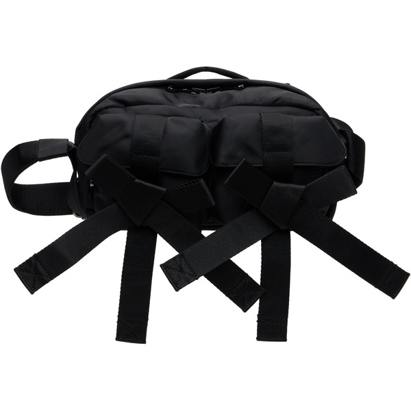  Simone Rocha Black Beaded Classic Bow Crossbody Bag 