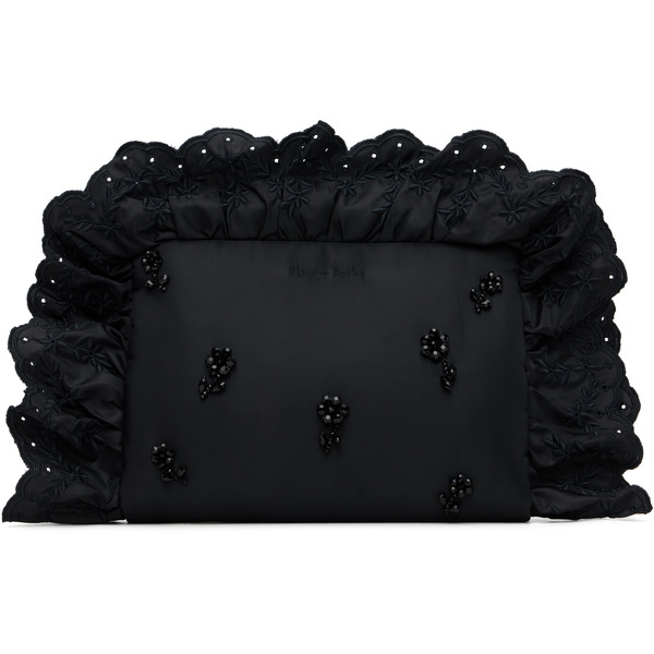  Simone Rocha Black Embellished Pillowcase Clutch 