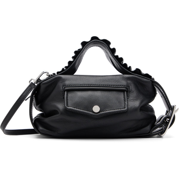  Simone Rocha Black Mini Biker Frill Belt Bag 