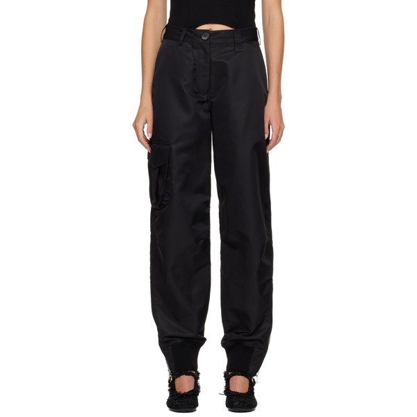  Simone Rocha Black Multi Pocket Ankle Zip Trousers 
