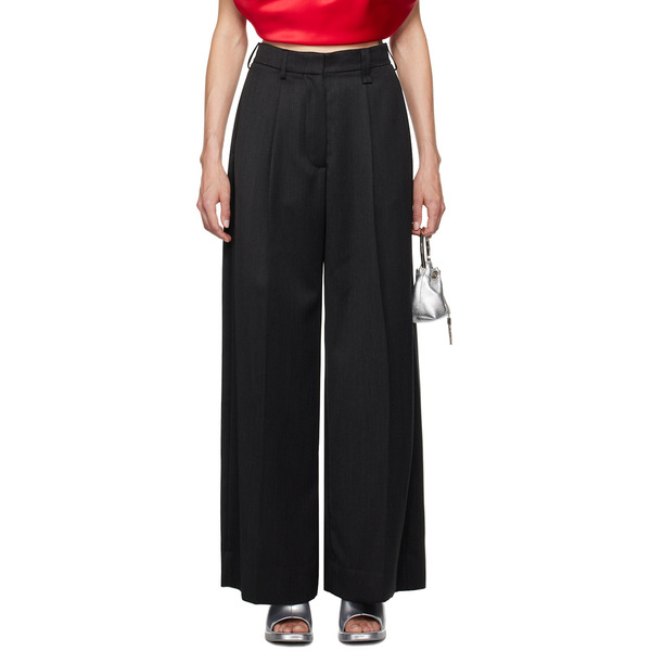  Simone Rocha Gray Furry Welt Pocket Trousers 