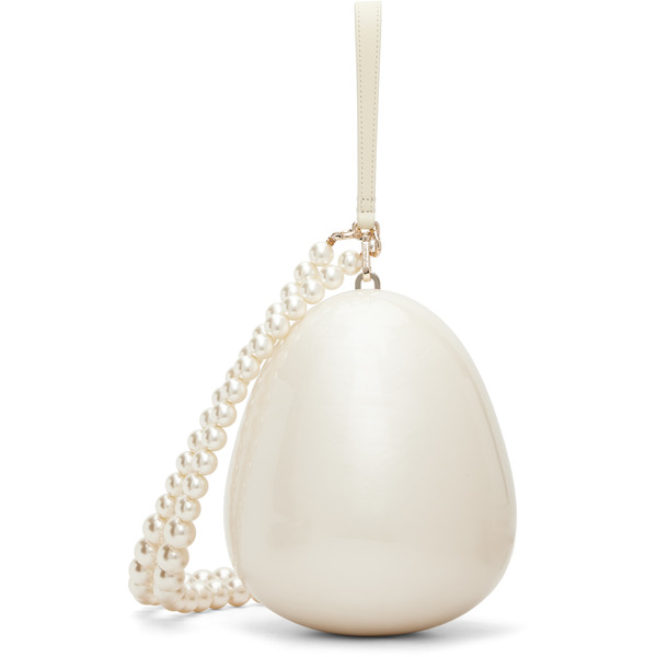  Simone Rocha Off-white Large Pearl Egg Bag 