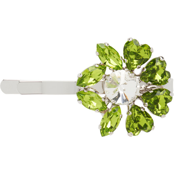  Simone Rocha Silver Mini Heartbloom Hair Clip 
