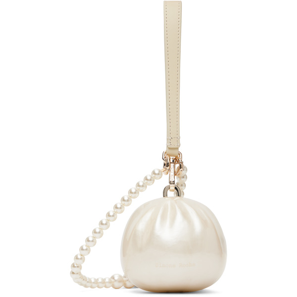  Simone Rocha White Pearl Crossbody Dim Sum Bag 