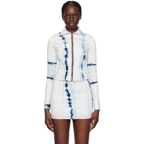  Sinead Gorey Blue Lace Denim Jacket 