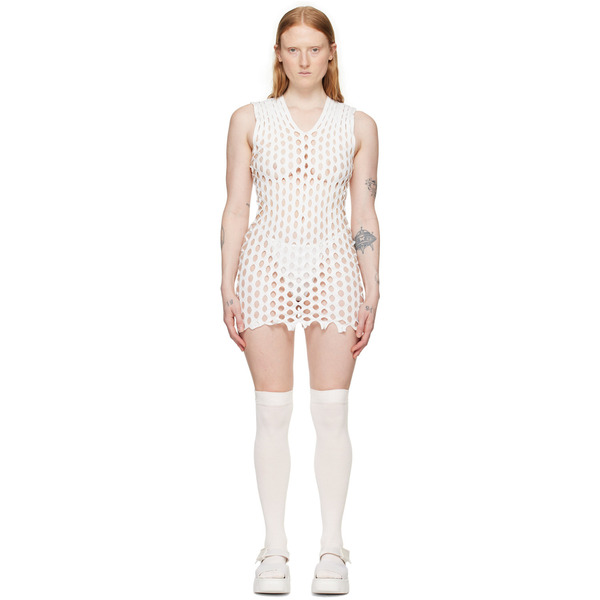  Sinéad O’dwyer White Squiggle Minidress 