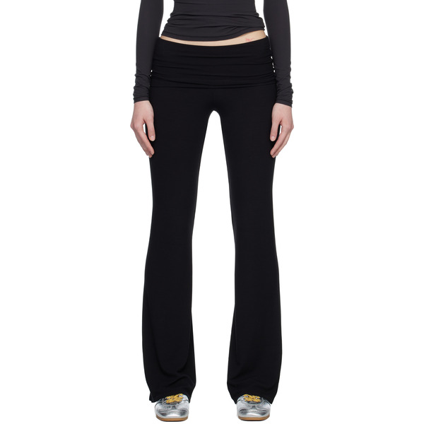  Skims Black Soft Lounge Foldover Leggings 