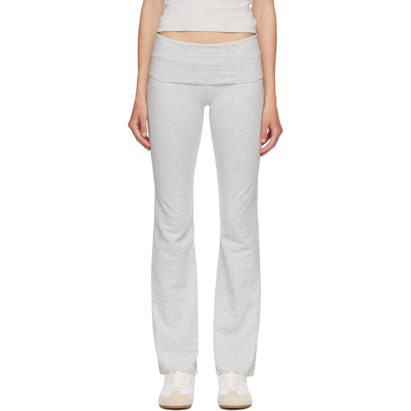  Skims Gray Cotton Jersey Foldover Lounge Pants 