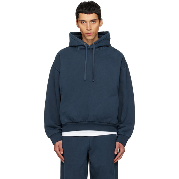  Skims Navy Heavyweight Fleece Relaxed Hoodie 