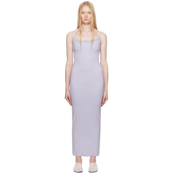  Skims Purple Fits Everybody Lace Long Slip Maxi Dress 