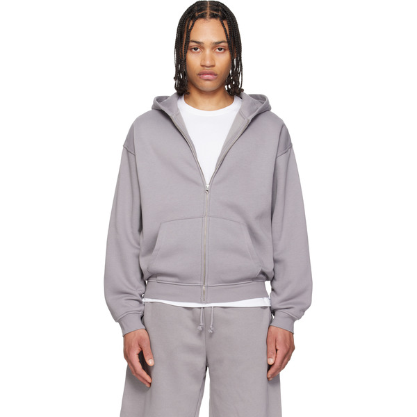  Skims Purple Fleece Lounge Relaxed Zip Up Hoodie 
