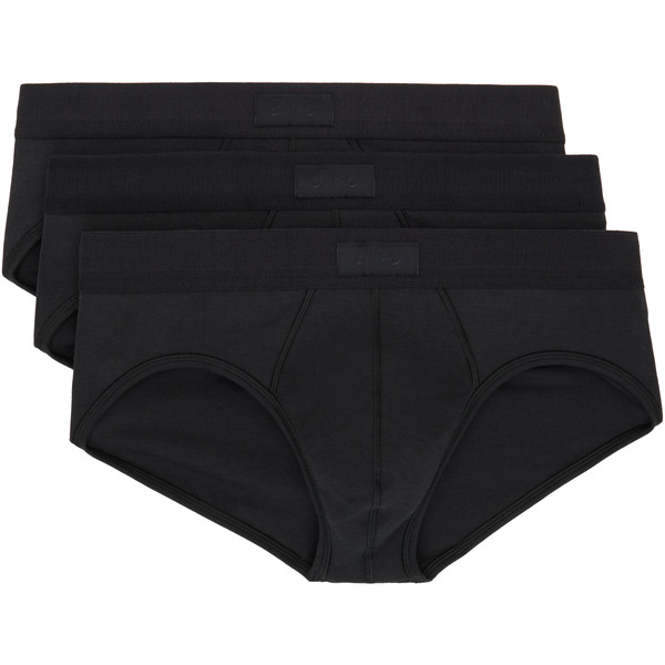  Skims Three-pack Black Skims Cotton Briefs 