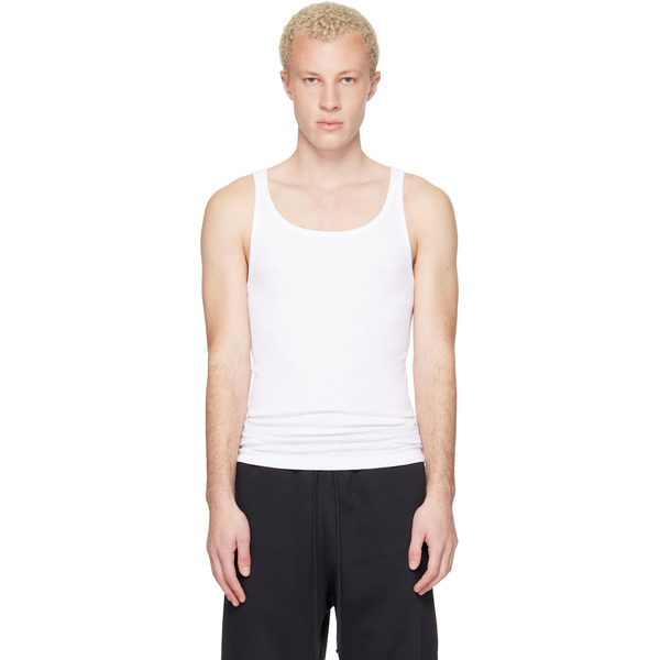  Skims Three-pack White Skims Cotton Rib Tank Tops 