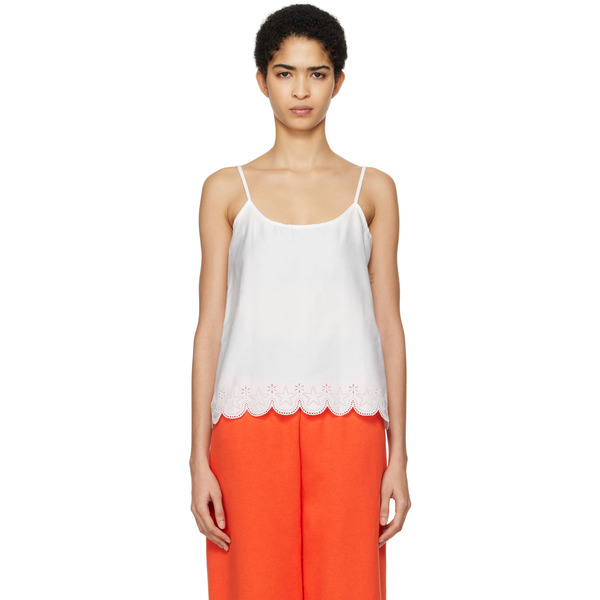  Sky High Farm Workwear White Cotton Tank Top 