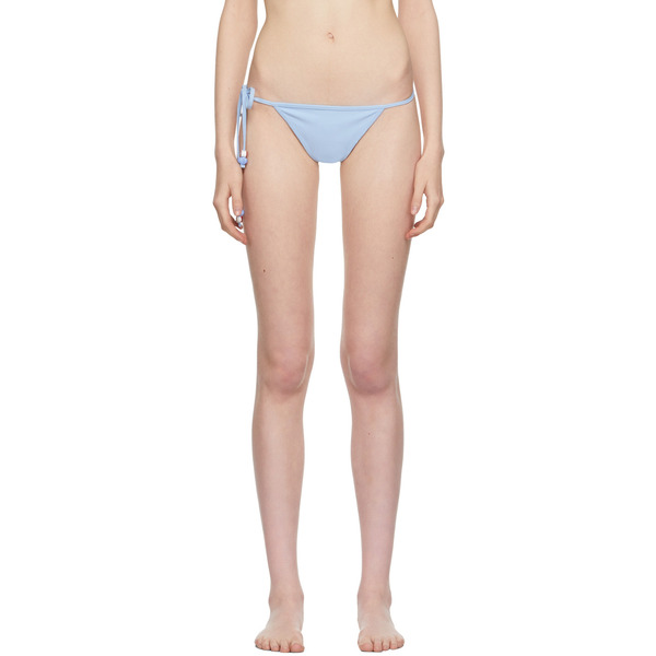  Softandwet Ssense Exclusive Blue Beaded Thong Bikini Bottoms 