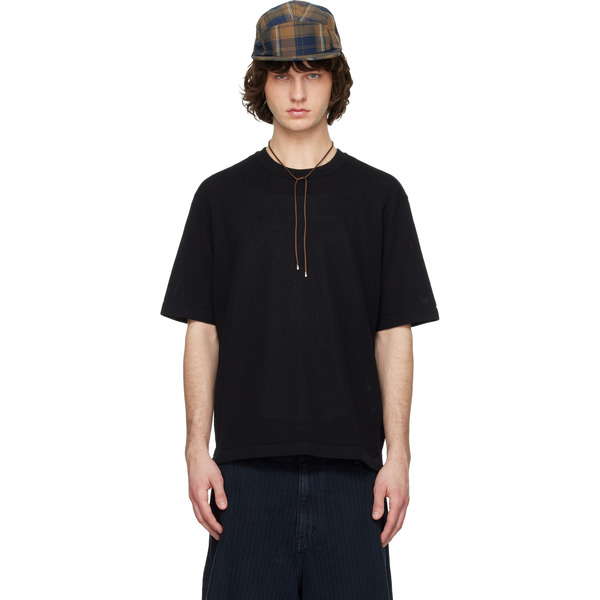  Solid Homme Black Knit T-shirt 