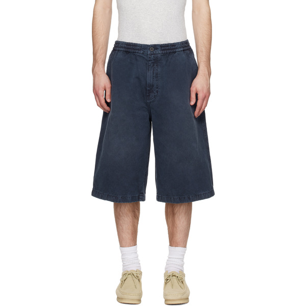  Solid Homme Gray Faded Denim Shorts 