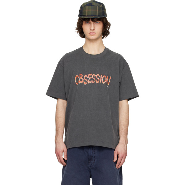  Solid Homme Gray 'obsession' Short Sleeve T-shirt 