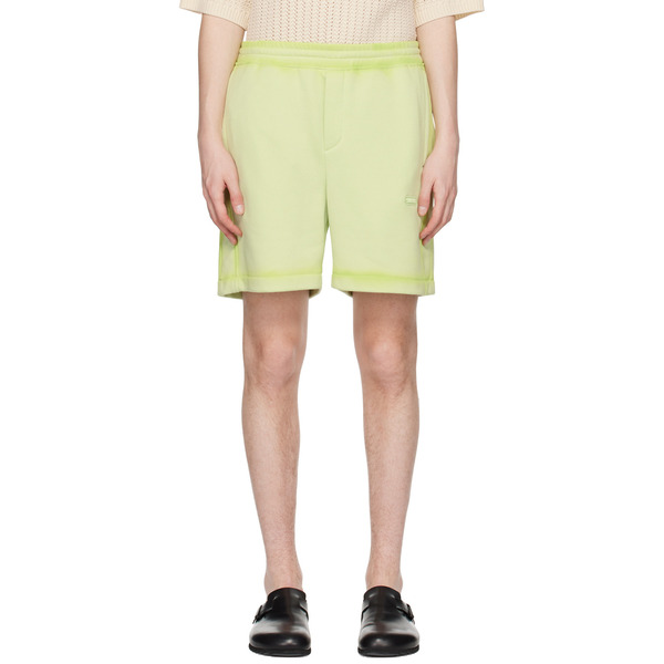  Solid Homme Green Four-pocket Shorts 