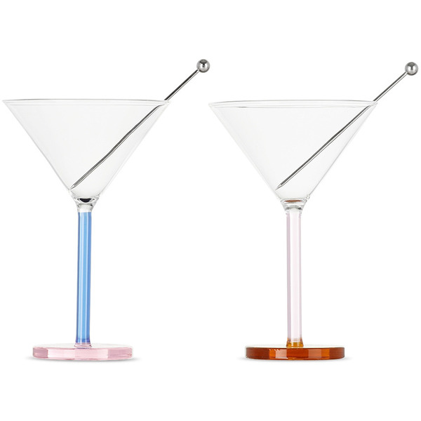  Sophie Lou Jacobsen Multicolor Piano Cocktail Glass Set, 3.5 Oz 