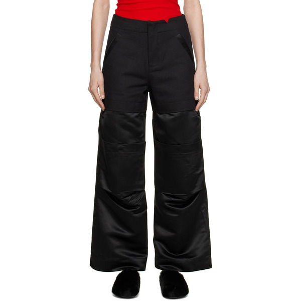  Spencer Badu Black Paneled Trousers 