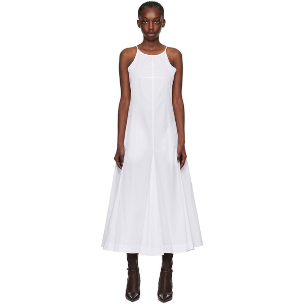  Sportmax White Cactus Midi Dress 